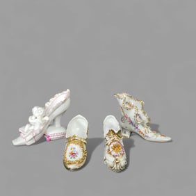 Crossed Sword Meissen Porcelain Shoe Plus