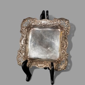 Frank Whiting Sterling Silver Ornate Card Tray