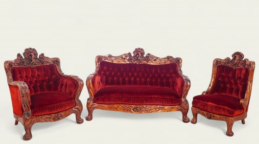 Karpen Brothers Art Nouveau Parlor Set