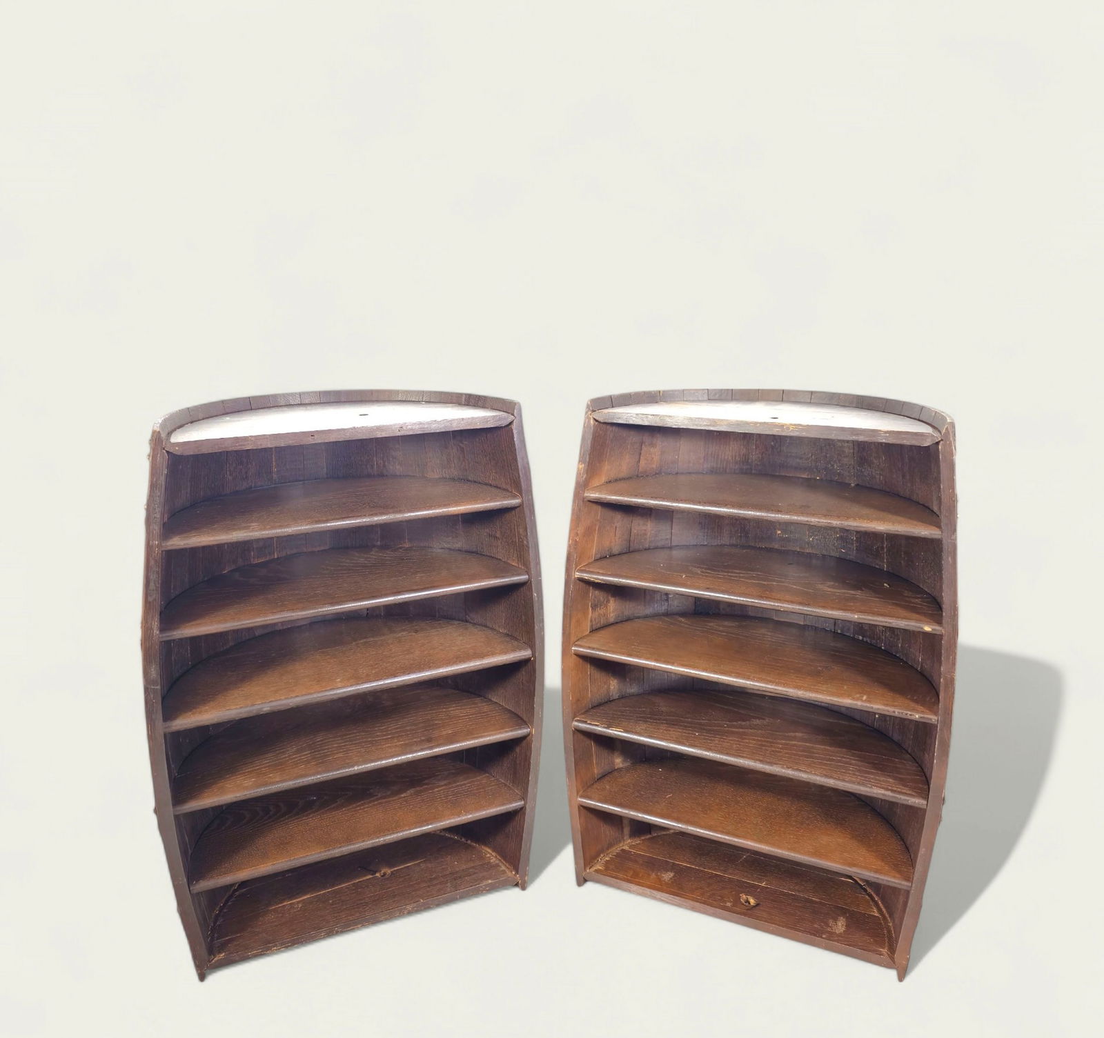 MCM Custom Barrel Bookcases/ Shelves (1 of 10)