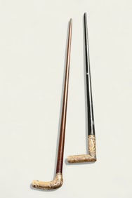 19th Century Gold Filled Walking Sticks