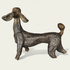 MCM Bronze Standard Poodle Sculpture