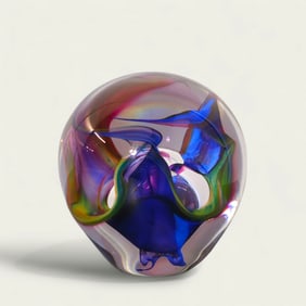 David Goldhagen Art Glass Paperweight Sculpture