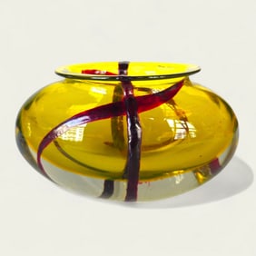 Archimedes Seguso Murano Art Glass Vase