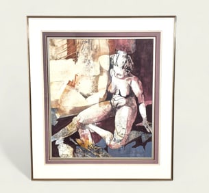 Alix Thayer (20th Century)(CA) Mixed Media Nude Lady