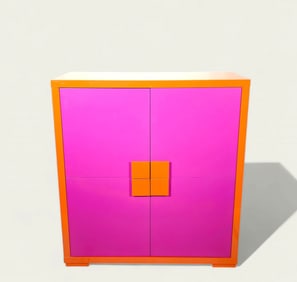 Postmodern Lacquered Storage Cabinet