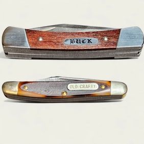 Vintage Buck #703 Colt & Craftsman "Old Crafty" Knives