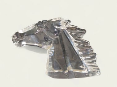 Daum French Crystal "Tete de Cheval" Sculpture
