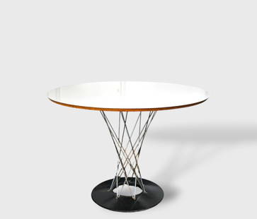 Isamu Noguchi "Cyclone" Dining Table, Model 312: Isamu Noguchi "Cyclone" Dining Table, Model 312, Knoll & Associates. USA, 1955, MCM. Laminate, enameled steel and chrome plated steel. 47 3/4dia x 29h