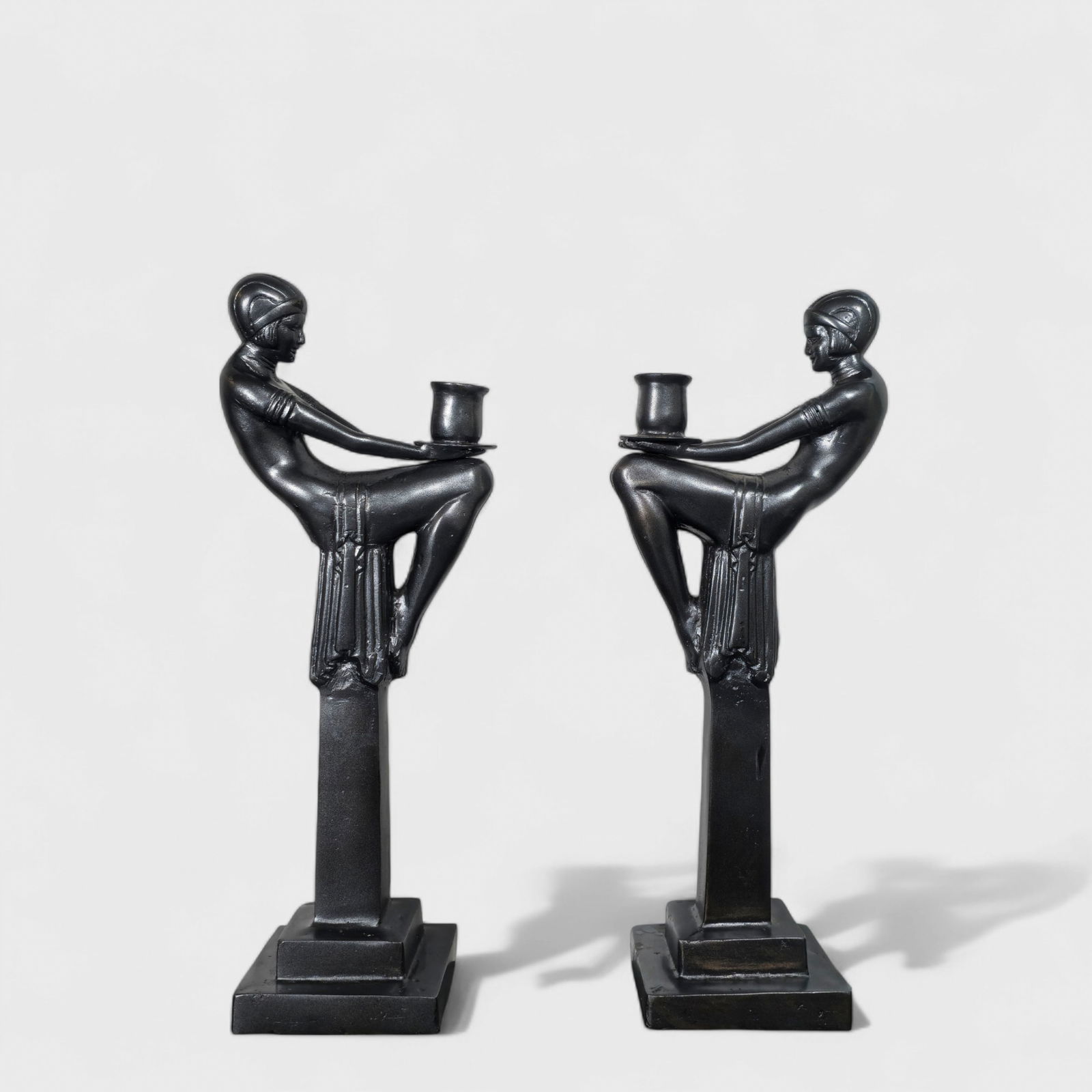 Art Deco Revival Lady Candlesticks (1 of 9)