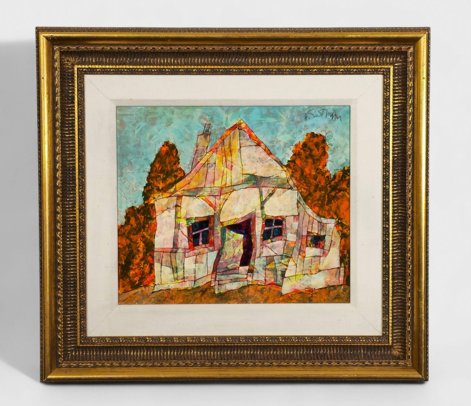 Harry Guttman (1933-2015) (Isreal/ Romania) Oil, Farmhouse (1 of 9)