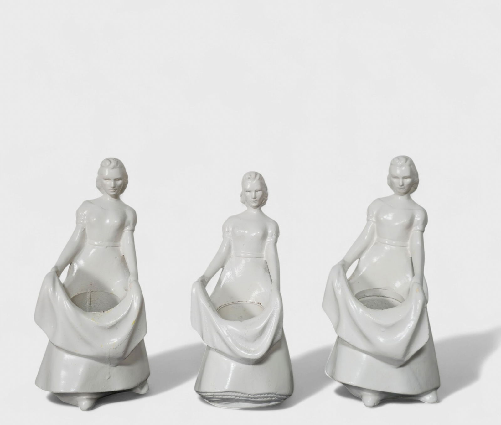 Art Deco Revival Chalkware Lady Figurines (1 of 8)