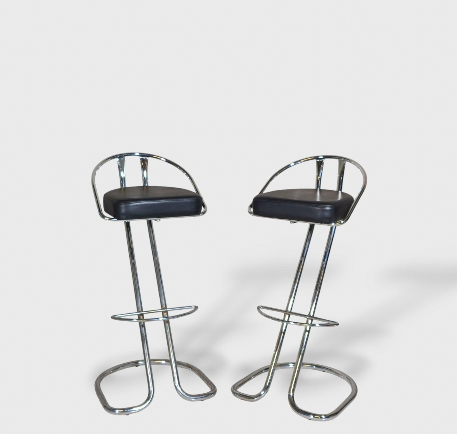 Effezeta SG-22 Prillo Bar Stools: Effezeta SG-22 Prillo Bar Stools, Italy, 1990's. Nylon and chrome plated steel. 16 3/4w x 18d x 37h SH- 31 1/4