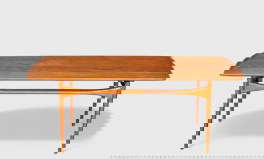 Peter Hvidt & Orla Molgaard-Nielsen Coffee Table: Peter Hvidt & Orla Molgaard-Nielsen Coffee Table. France & Sons, Denmark, 1965. Manufacture's mark to underside. Teak. 47 1/4w x 20 1/2d x 18h
