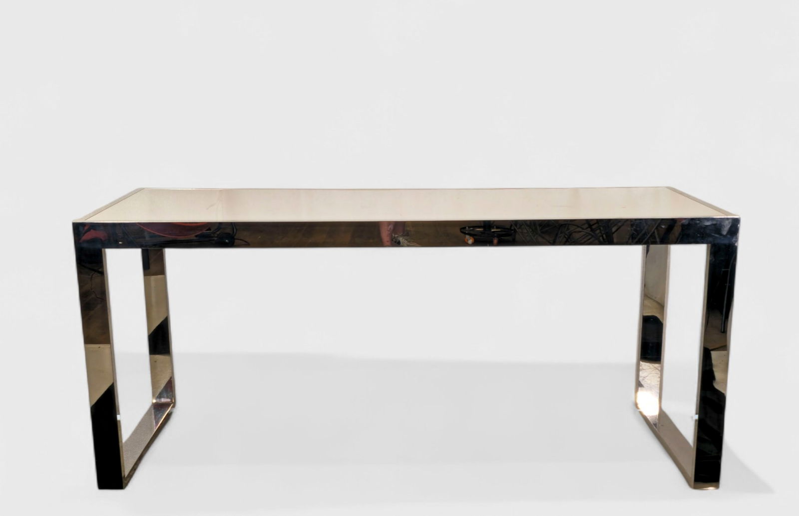 MCM Chrome Console Table (1 of 4)