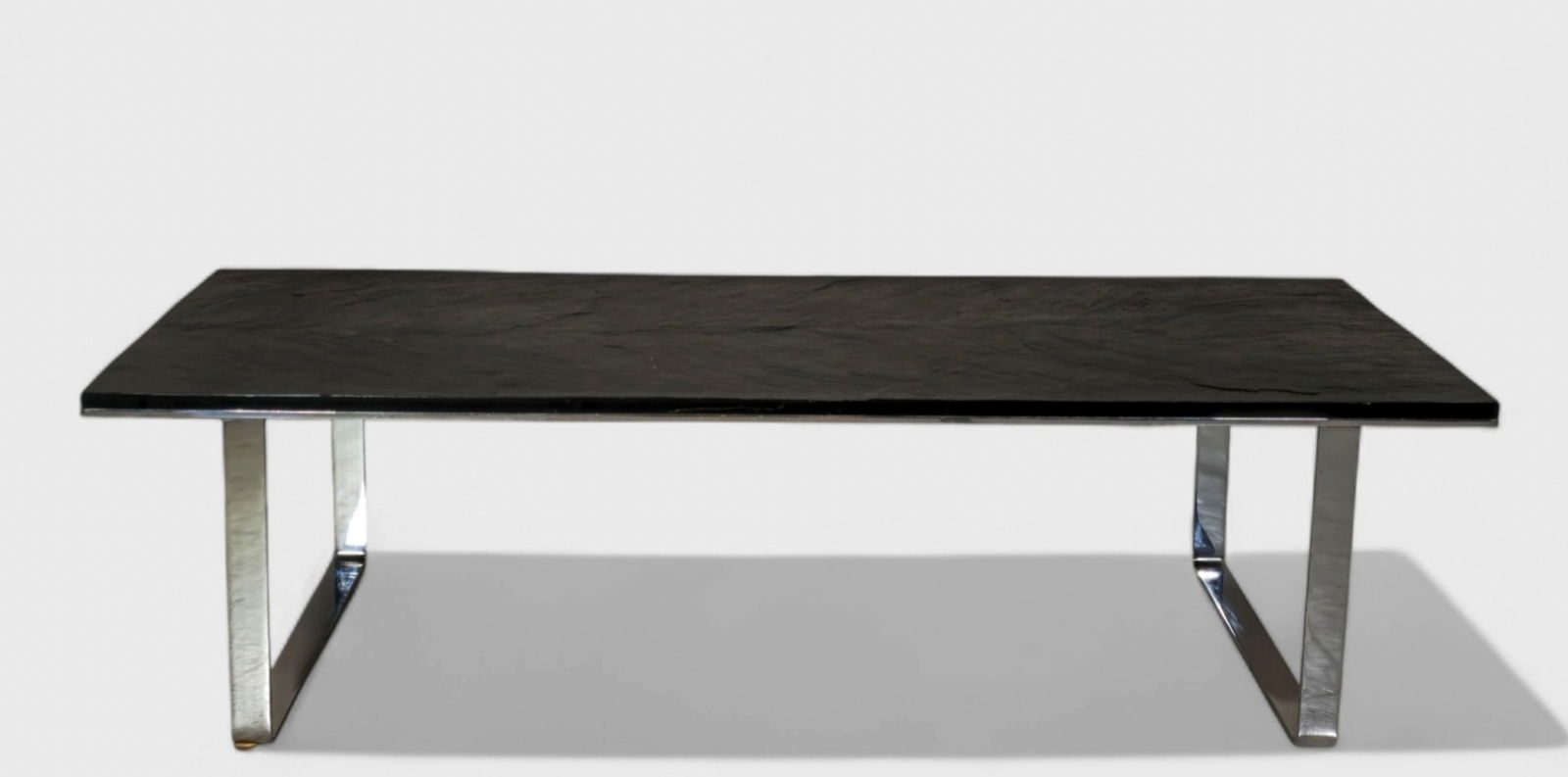 MCM Slate & Chrome Coffee Table (1 of 7)