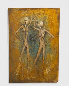 Arlo Sprunger (1907-1986) (Kentucky) Oil Untitled, Aliens