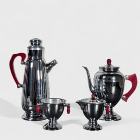 Art Deco Tea Service & Cocktail Shaker