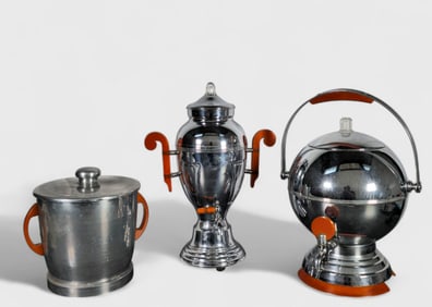 Assembled Art Deco Coffee Urns & Ice Bucket