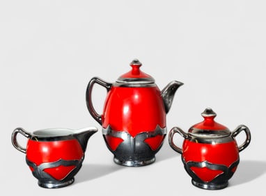 Faber Brothers Art Deco "Krome Kraft" Coffee Set
