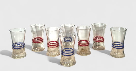 MCM Hourglass Double Ring Water Glasses