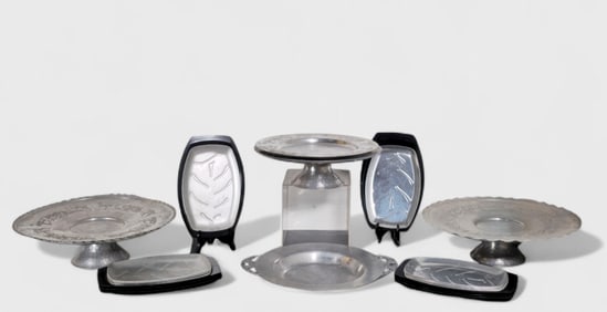 Everlast Forgest Aluminum Art Deco Revivial Grouping