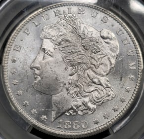 1880-S Morgan Silver Dollar MS 62 CAC