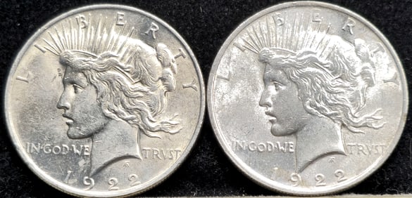 1922 Peace Silver Dollars