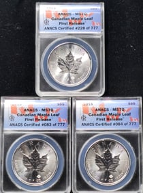2015 Canadian Maple Leaf 1 oz. Silver First Release MS 70 ANACS