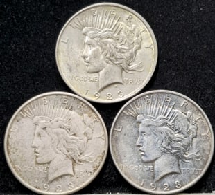1923 Peace Silver Dollars