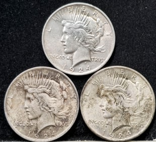 1924 Peace Silver Dollars
