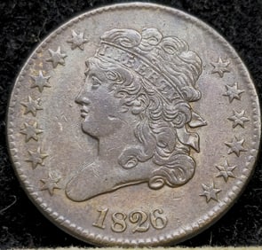 1826 Classic Head Half Cent