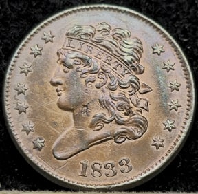1833 Classic Head Half Cent