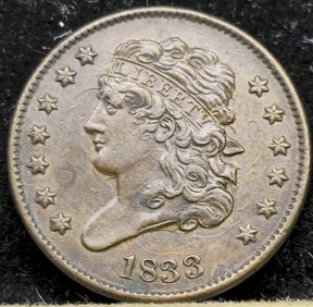 1833 Classic Head Half Cent