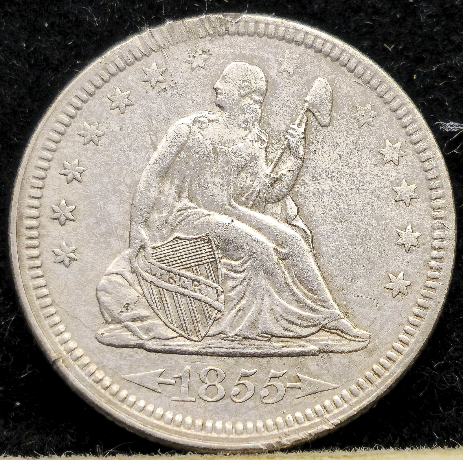 1855 Seated Liberty Quarter (1 of 3)