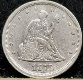 1875-S Seated Liberty Silver Twenty Cent