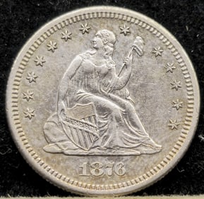 1876-S Seated Liberty Silver Quarter Dollar