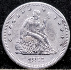 1877-S Seated Liberty Silver Quarter Dollar