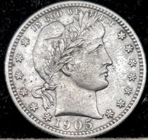 1905-S Barber Silver Quarter Dollar Uncirculated