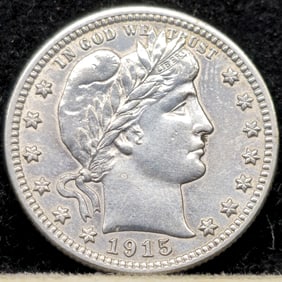 1915-D Barber Silver Quarter Dollar