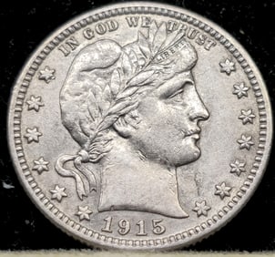 1915-D Barber Silver Quarter Dollar