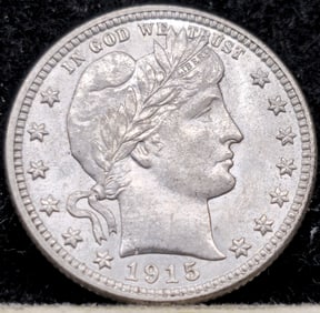 1915-D Barber Silver Quarter Dollar Uncirculated