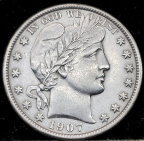 1907 Barber Silver Half Dollar