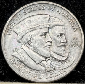 1924 Huguenot Silver Half Dollar Commemorative Uncirculated