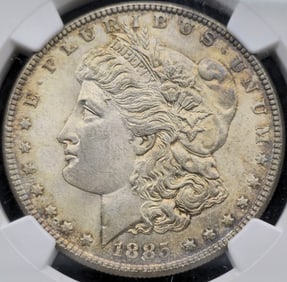 1885 Morgan Silver Dollar MS 64 NGC
