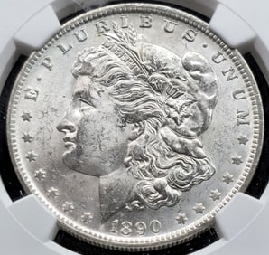 1890-O Morgan Silver Dollar MS 62 NGC