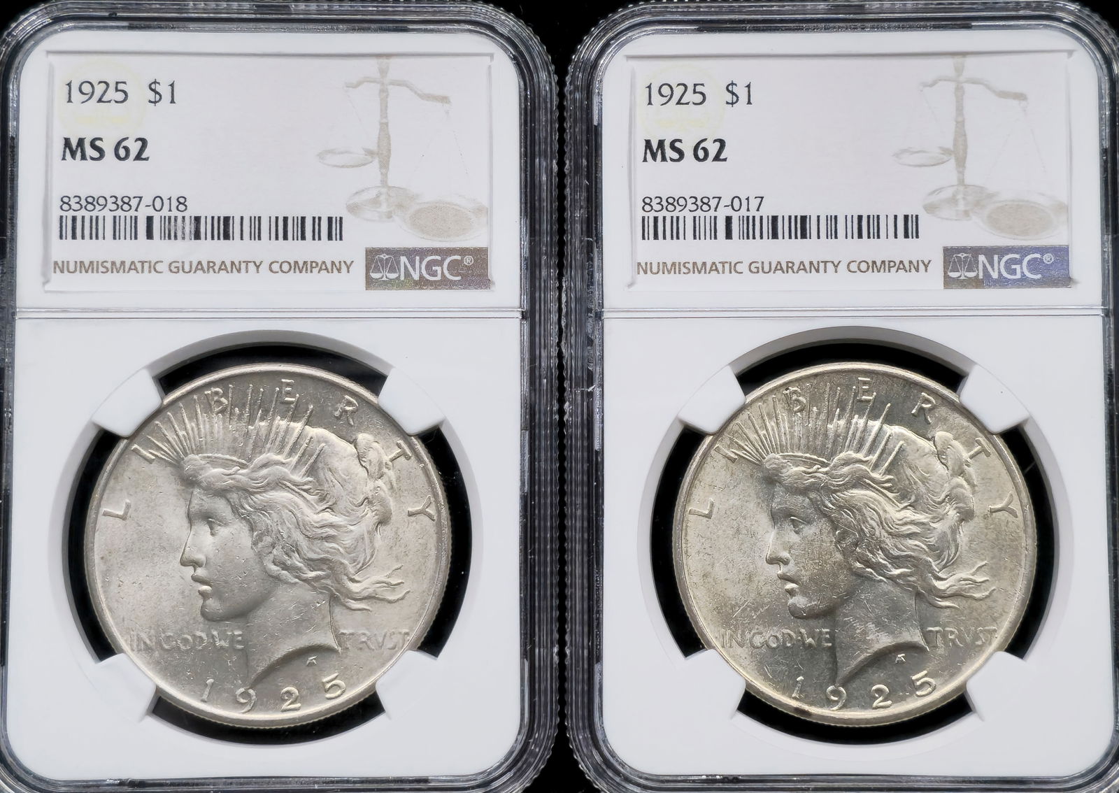 1925 Peace Dollars (1 of 5)