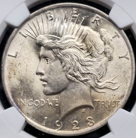 1923 Peace Silver Dollar MS 64 NGC