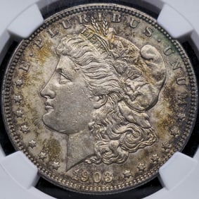 1903 Morgan Silver Dollar AU 58 NGC