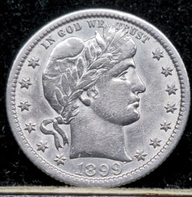 1899-O Barber Silver Quarter Dollar